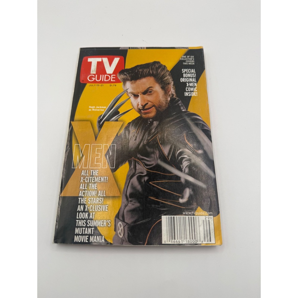 TV Guide July 15 2000 X-Men Movie Hugh Jackman Wolverine Cover Comic‎ Inside